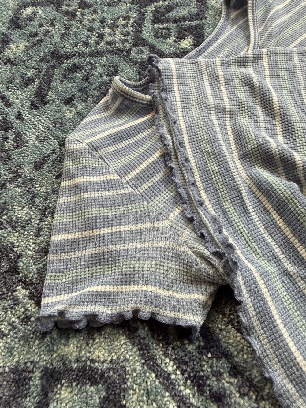 American Eagle Striped Knit Tee- Blue - Picture 3 of 3